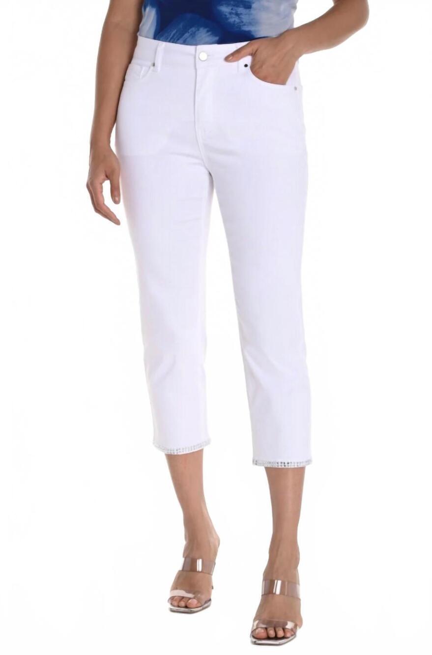 NEW FRANK LYMAN slim fit cropped pant in white